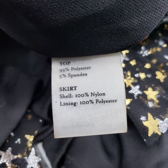 Alyce Paris Skirt Women XS Black Gold Star Tulle Maxi Witchy Goth Whimsygoth - Picture 9 of 11